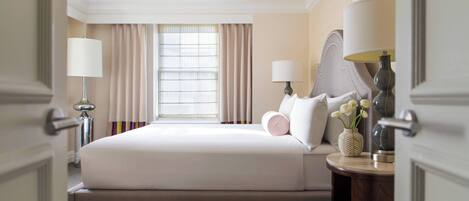 Premium bedding, pillow-top beds, in-room safe, desk