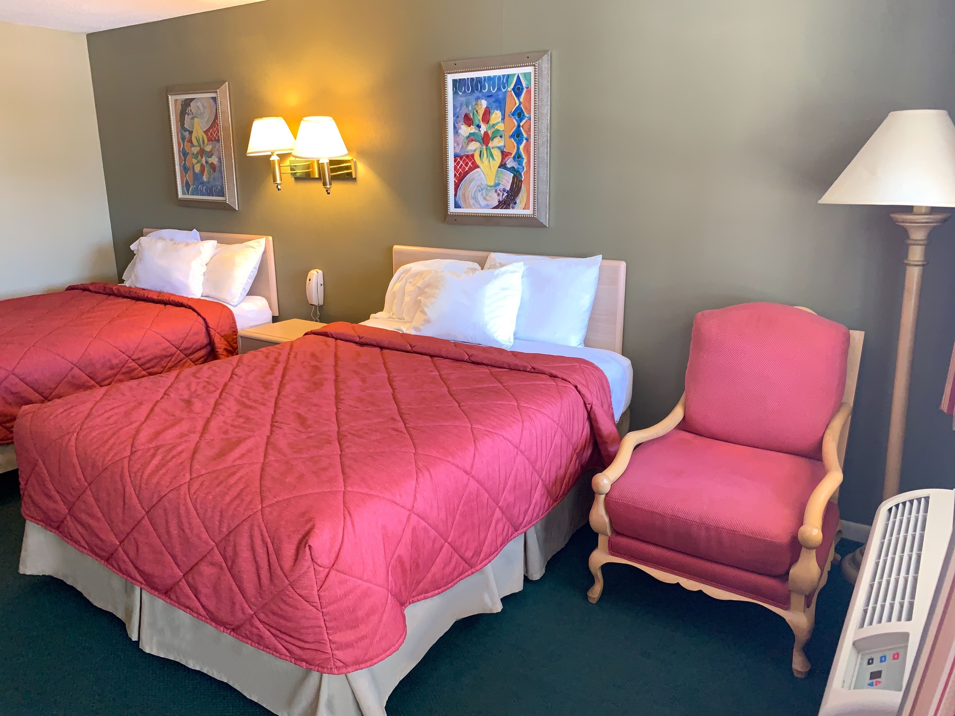 Room, 2 Queen Beds, Non Smoking | Iron/ironing board, free WiFi, bed sheets