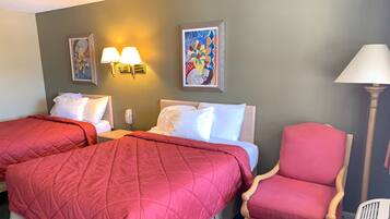 Room, 2 Queen Beds, Non Smoking | Iron/ironing board, free WiFi, bed sheets