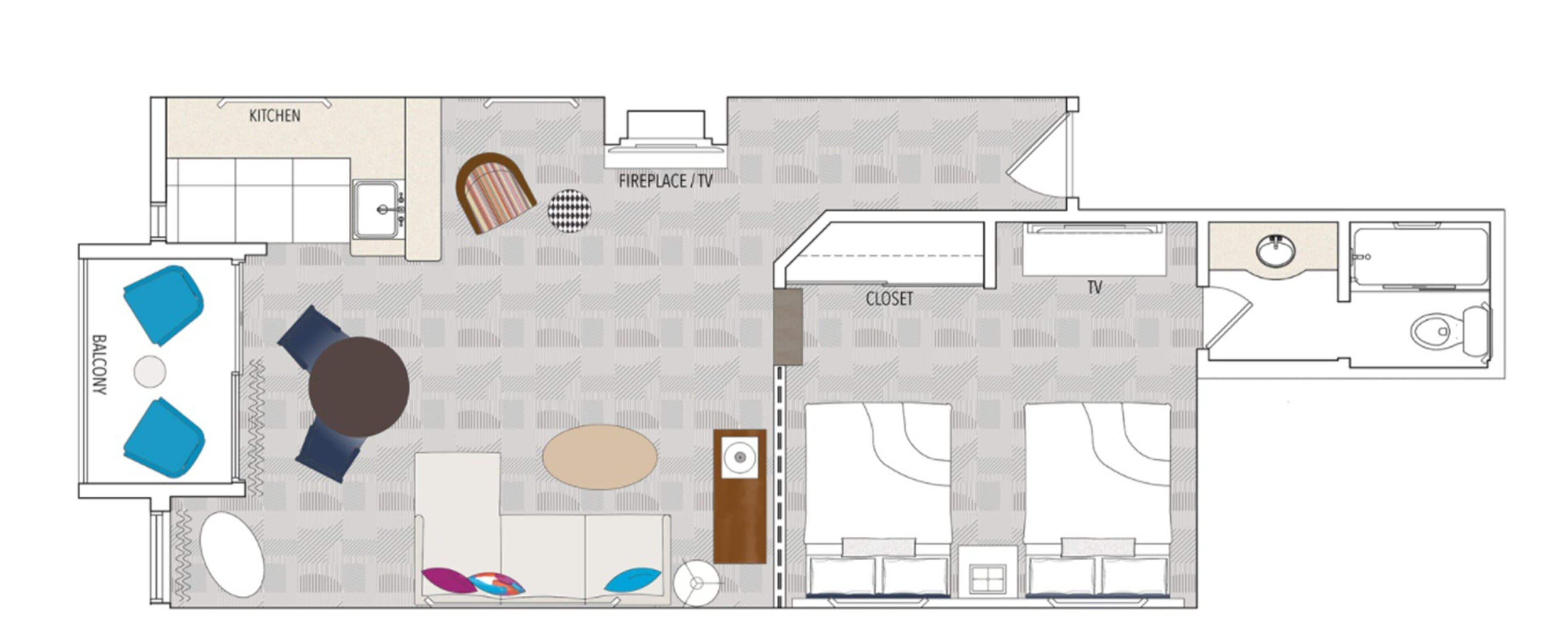 signature suite, multiple beds, balcony (top floor) | 1 bedroom, egyptian cotton sheets, premium bedding, pillow-top beds