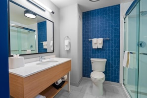 Free toiletries, hair dryer, towels