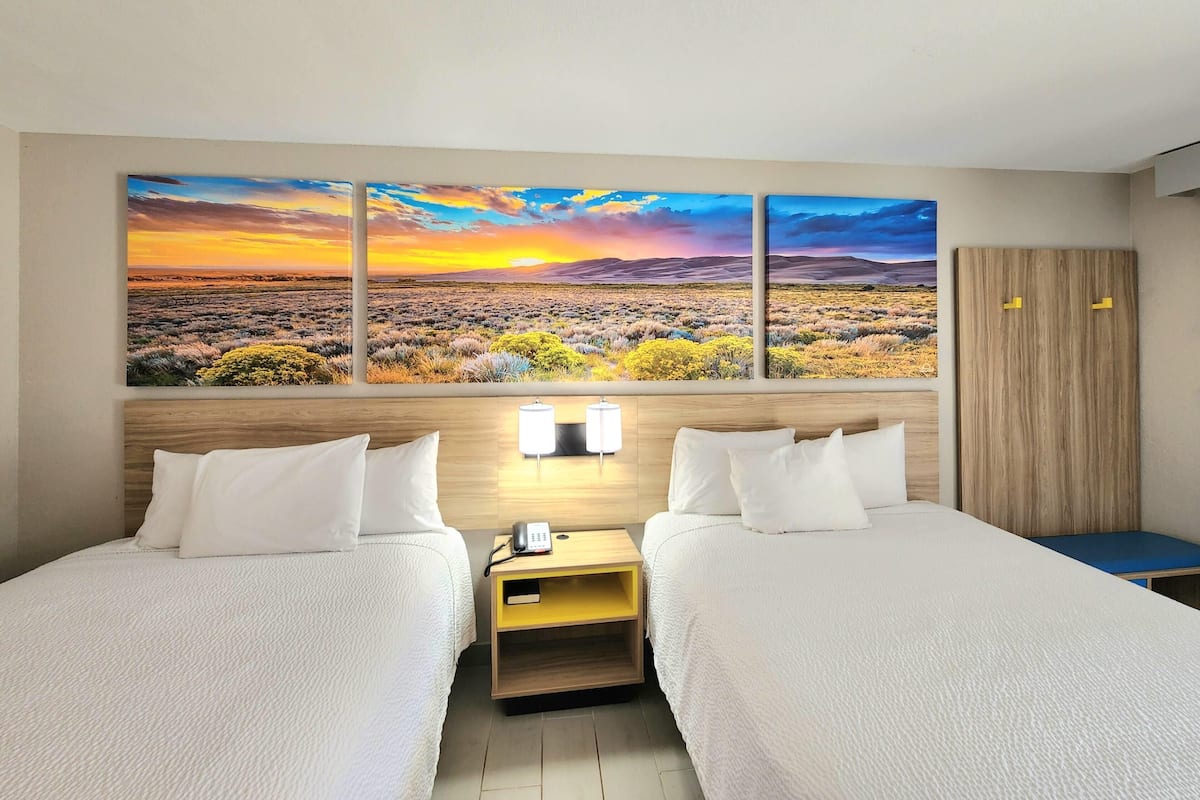 Desk, free WiFi, bed sheets