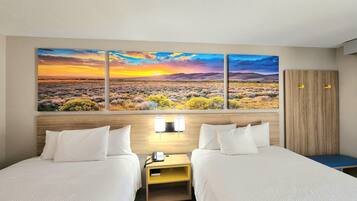 Desk, free WiFi, bed sheets