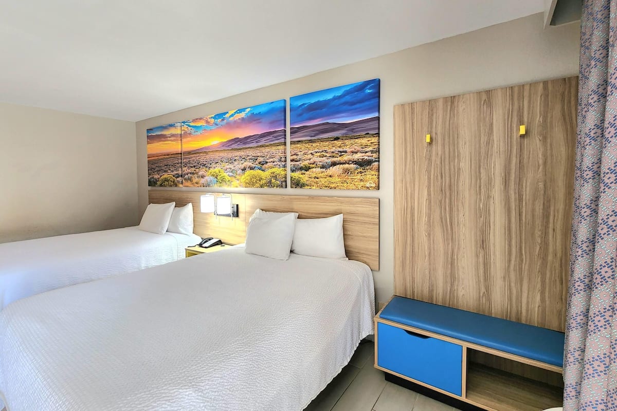 Room, 2 Queen Beds, Smoking | Desk, free WiFi, bed sheets