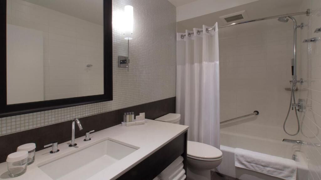 free toiletries, hair dryer, towels, soap