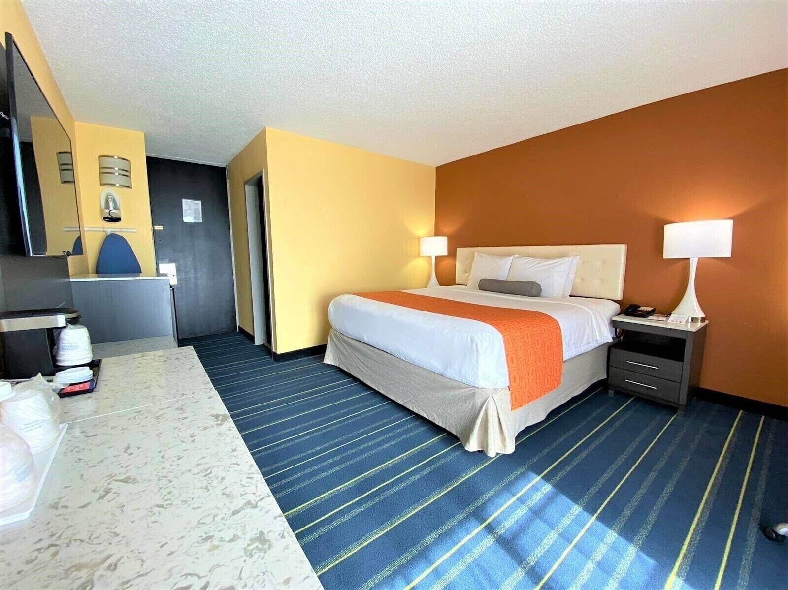 In-room safe, desk, iron/ironing board, free cribs/infant beds