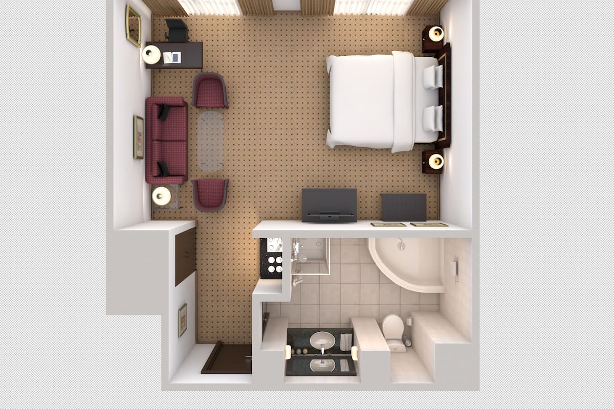 Minibar, in-room safe, blackout curtains, soundproofing