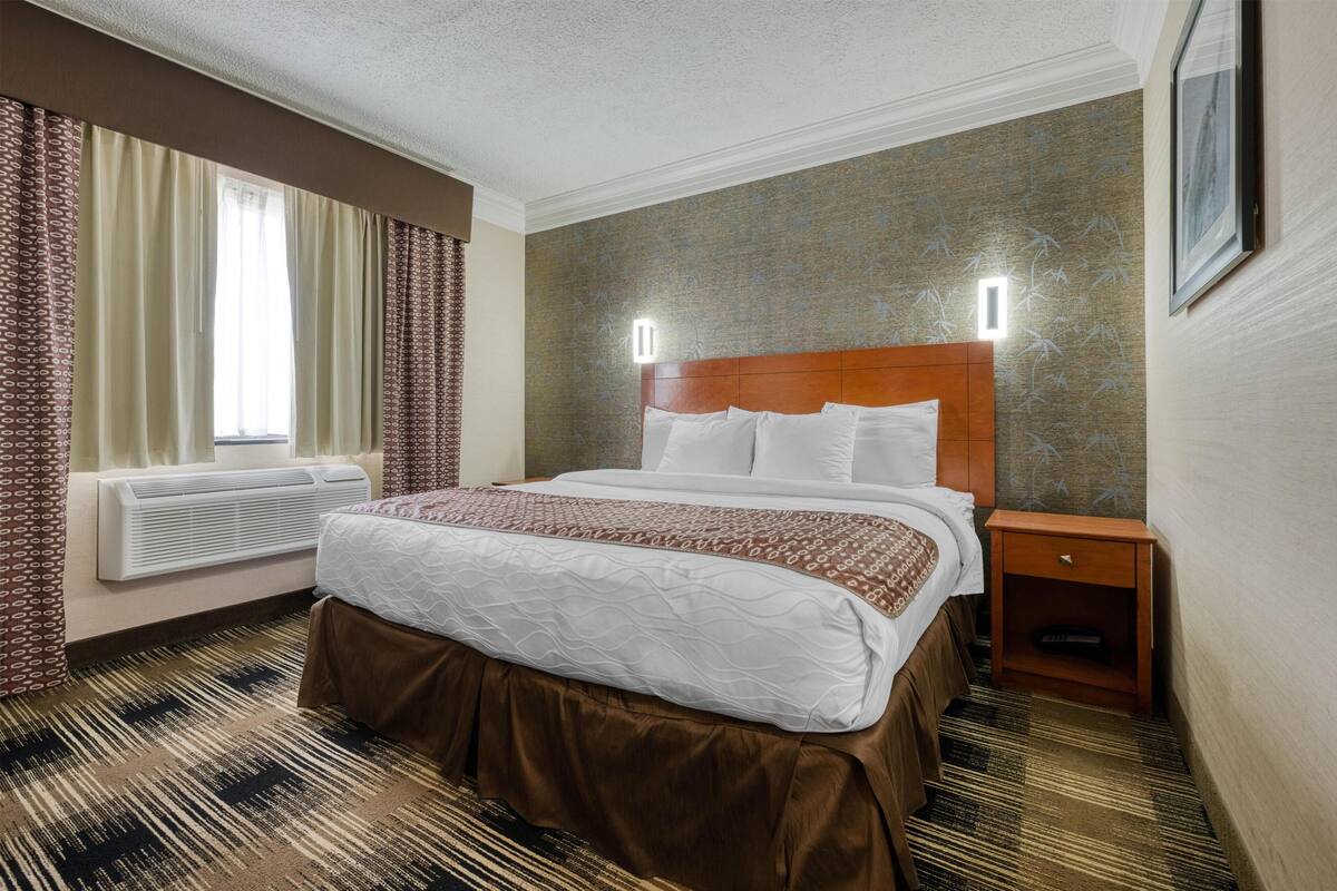 Suite, 1 King Bed, Non Smoking, Refrigerator (with Sofabed) | Desk, laptop workspace, iron/ironing board, WiFi (free)