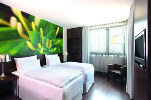 Hypo-allergenic bedding, pillow-top beds, minibar, in-room safe