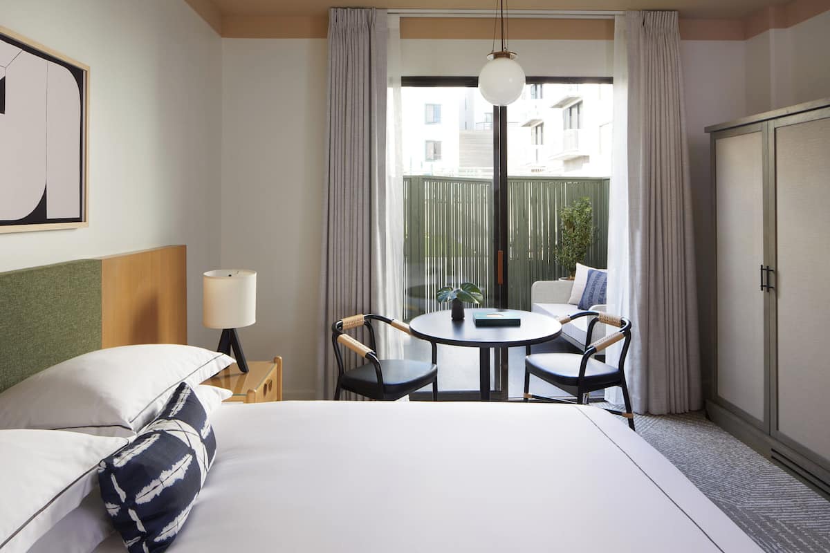 Room, 1 King Bed, Patio | Frette Italian sheets, premium bedding, pillow-top beds, in-room safe