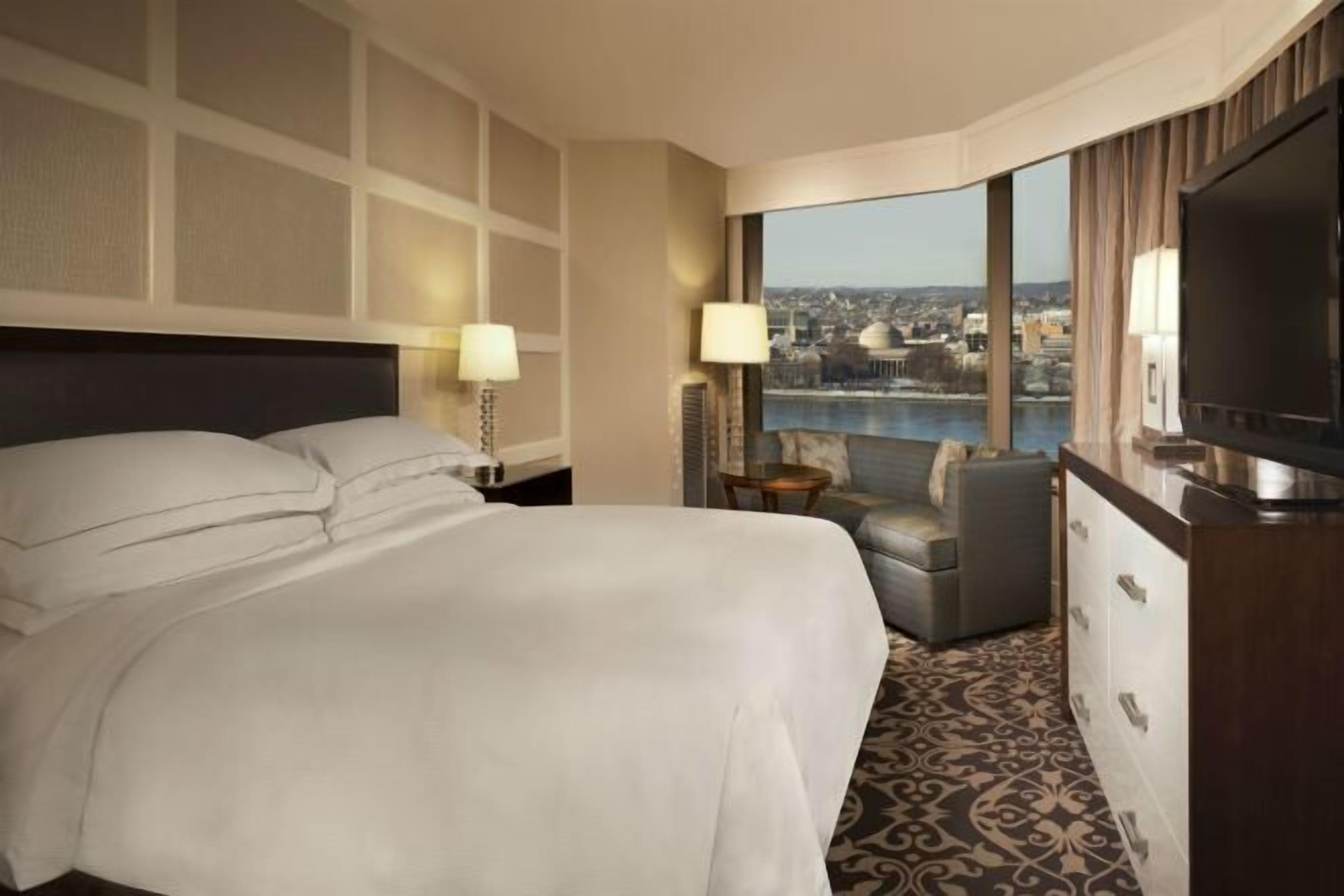 Premium bedding, down comforters, pillowtop beds, in-room safe