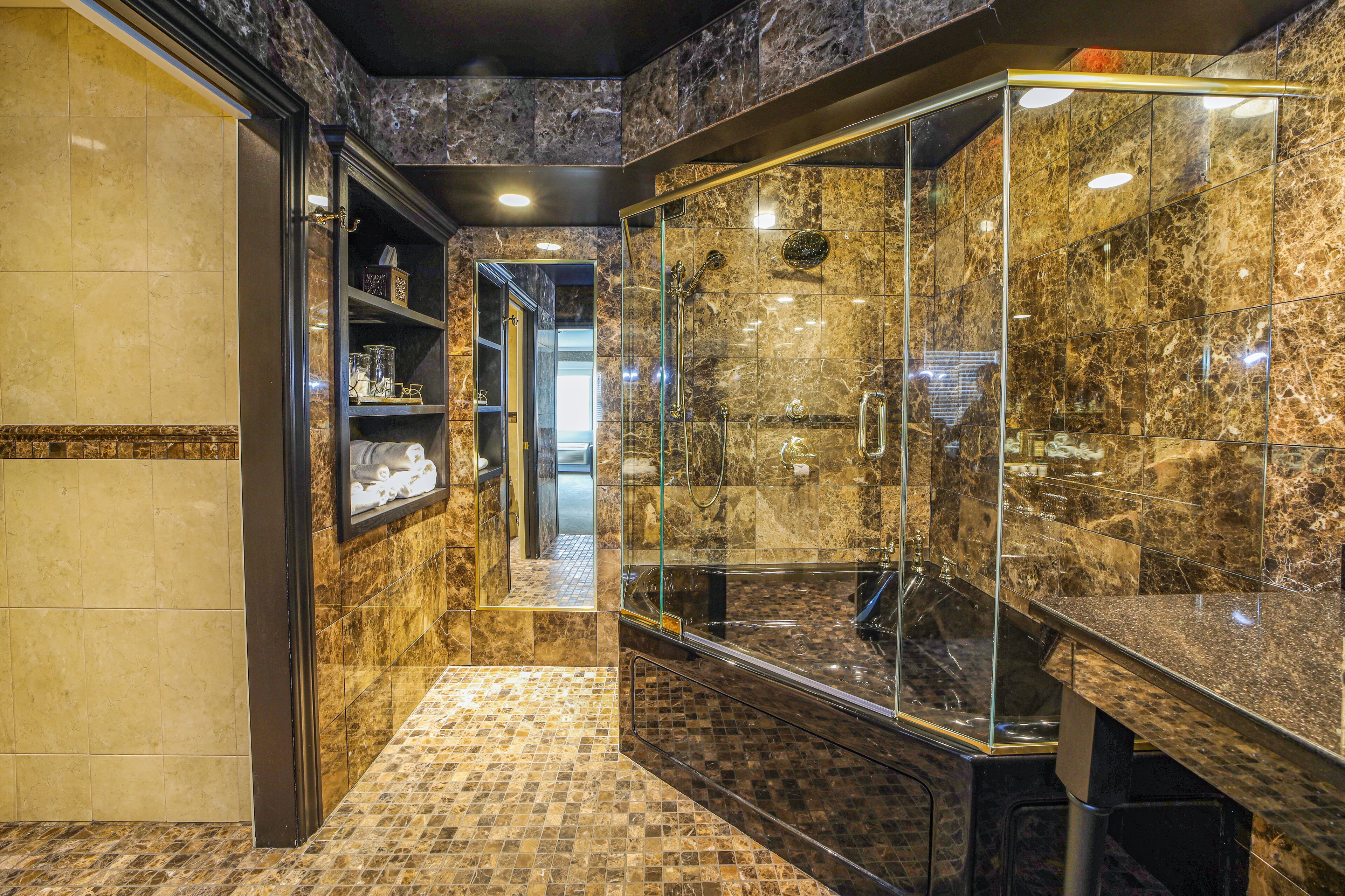 standard room | bathroom | designer toiletries, hair dryer, towels