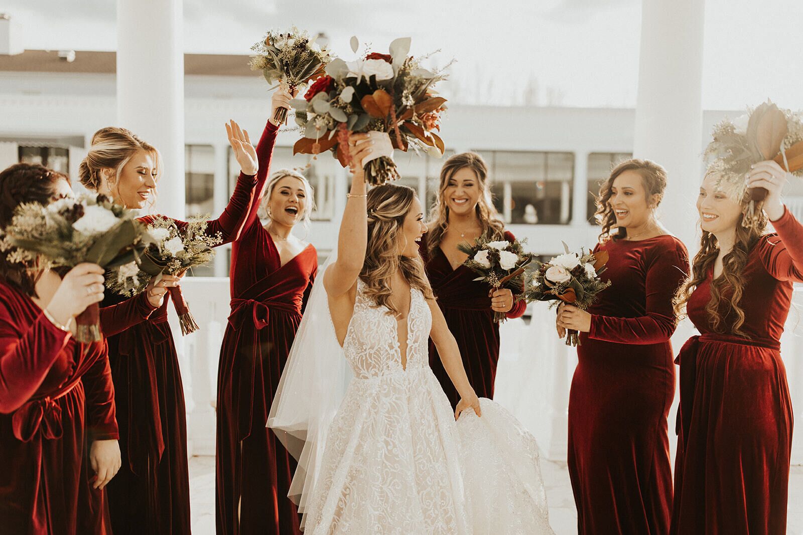 Outdoor wedding area