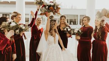 Outdoor wedding area