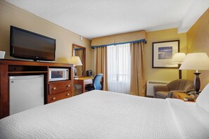 Standard Room, 1 Queen Bed, Non Smoking | 1 bedroom, desk, laptop workspace, blackout drapes