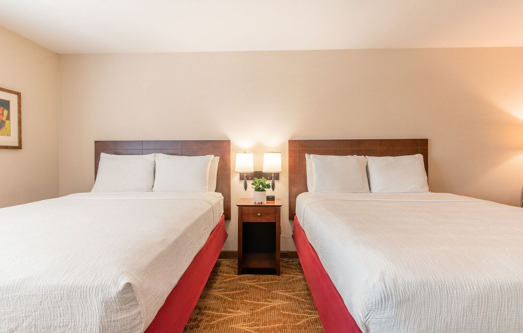 Standard Room, 2 Queen Beds | Desk, iron/ironing board, free WiFi, bed sheets