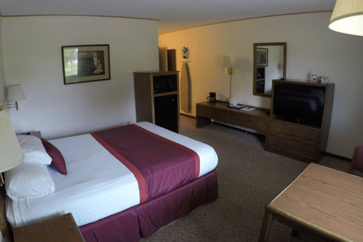 Habitación Deluxe, 1 cama Queen size | Tabla de planchar con plancha y wifi gratis