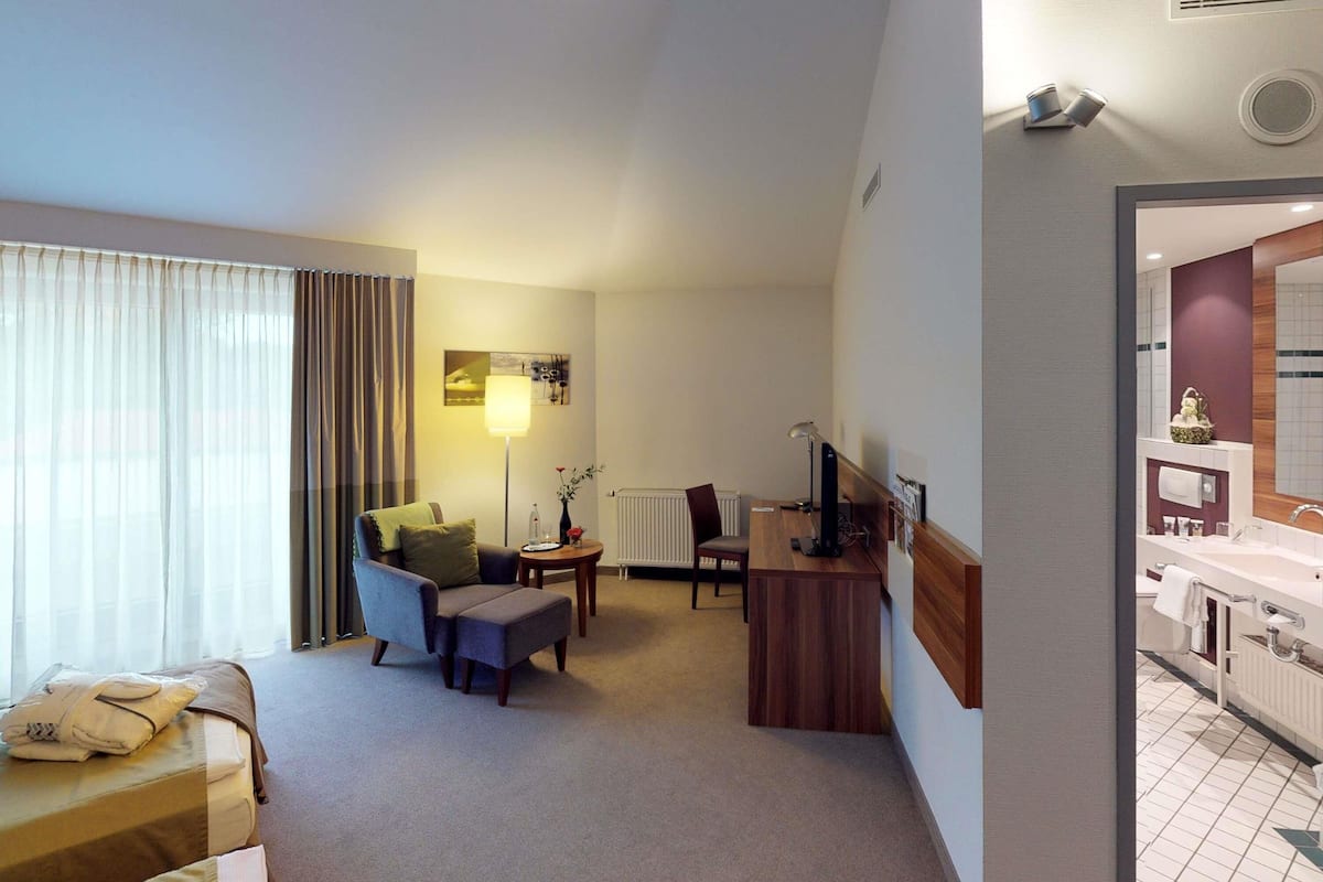 Minibar, in-room safe, desk, laptop workspace