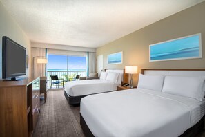 Standard Room, 2 Double Beds, Oceanfront | In-room safe, desk, iron/ironing board, free cots/infant beds