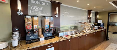 Free daily buffet breakfast