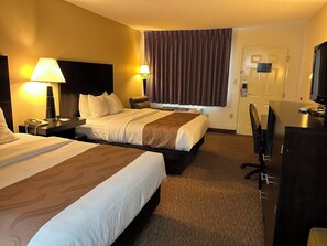 Standard Room, 2 Queen Beds, Non Smoking | Desk, soundproofing, iron/ironing board, free cribs/infant beds