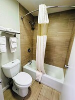 Free toiletries, hair dryer, towels