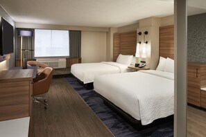 Room, 2 Queen Beds, Non Smoking | Desk, blackout drapes, soundproofing, iron/ironing board