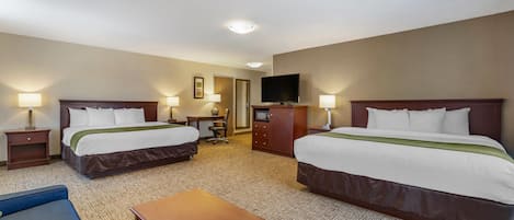 Suite, Multiple Beds, Non Smoking | In-room safe, blackout drapes, iron/ironing board