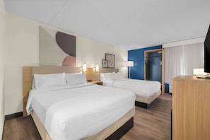Room, 2 Queen Beds | Desk, laptop workspace, blackout curtains, iron/ironing board