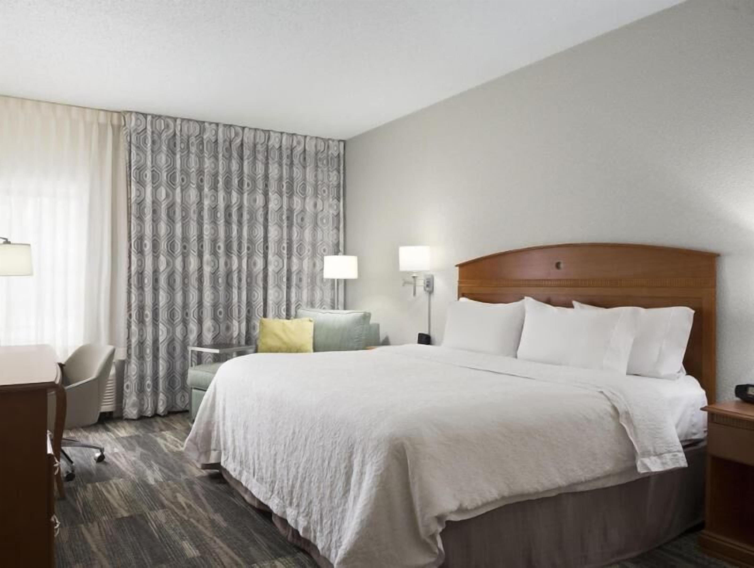 Hypo-allergenic bedding, down comforters, pillowtop beds, desk