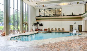 Indoor pool, outdoor pool, open 6 AM to midnight, sun loungers