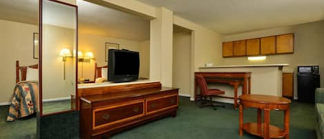 Suite, 2 Double Beds, Non Smoking | Desk, blackout drapes, iron/ironing board, free WiFi