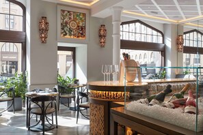 2 restaurants, breakfast, lunch, dinner served; local cuisine 