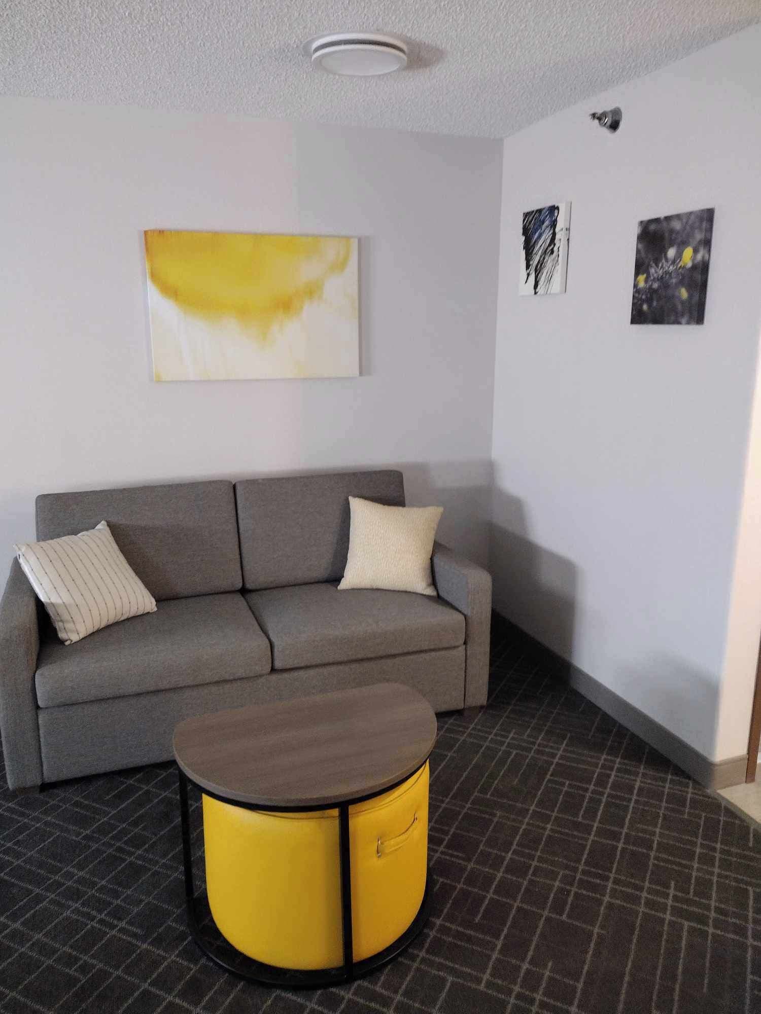 suite, 1 king bed, non smoking | living area | 43-inch lcd tv with satellite channels, tv