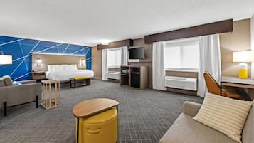 Suite, 1 King Bed, Non Smoking | 1 bedroom, desk, laptop workspace, blackout drapes