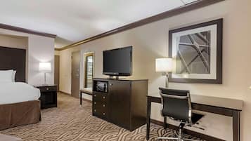 Suite, 1 King Bed, Non Smoking, Refrigerator & Microwave (with Sofabed) | Premium bedding, in-room safe, desk, iron/ironing board