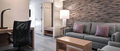 40-inch flat-screen TV with cable channels, Smart TV