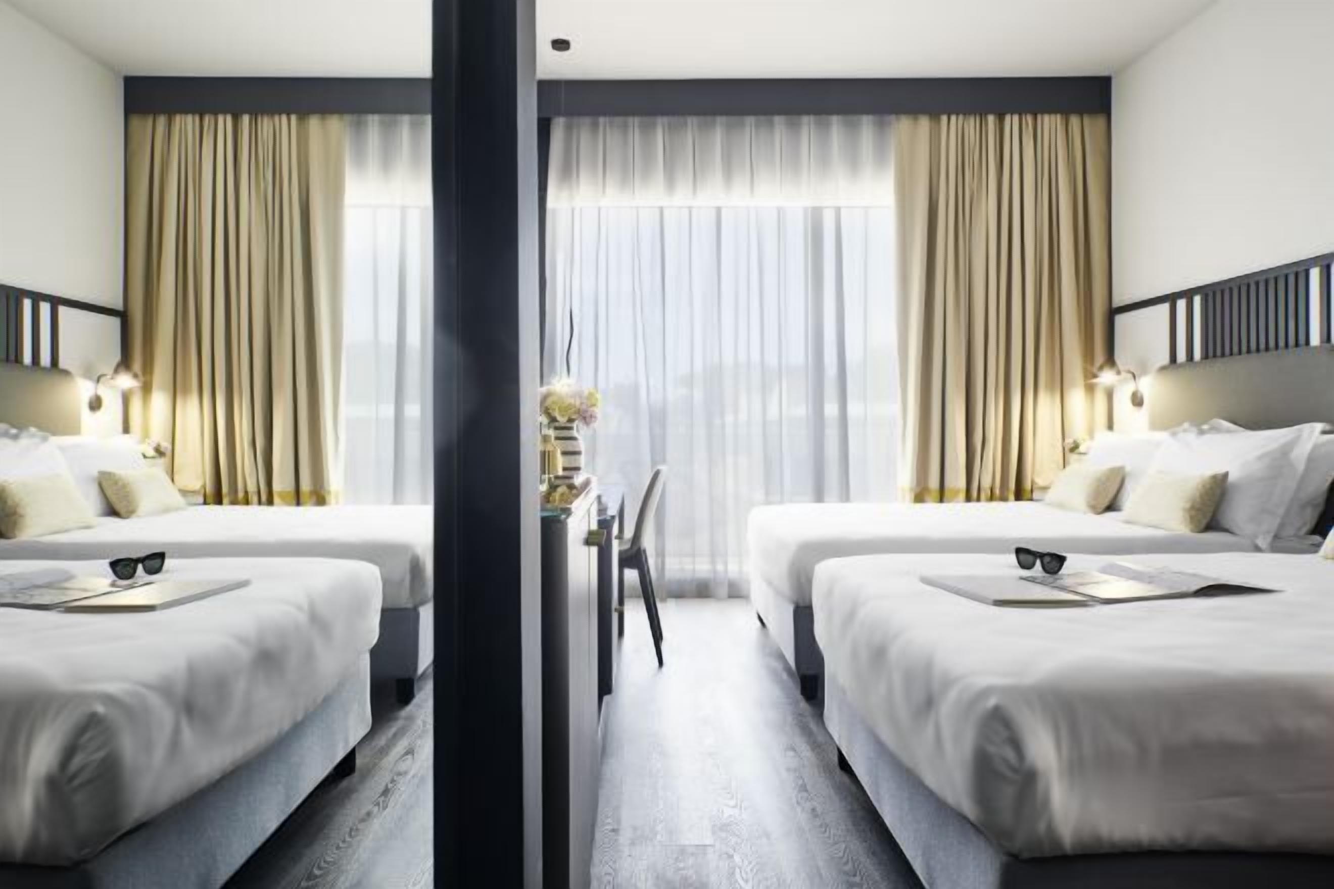 Premium bedding, down duvets, Select Comfort beds, minibar