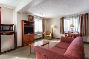 In-room safe, desk, laptop workspace, blackout drapes