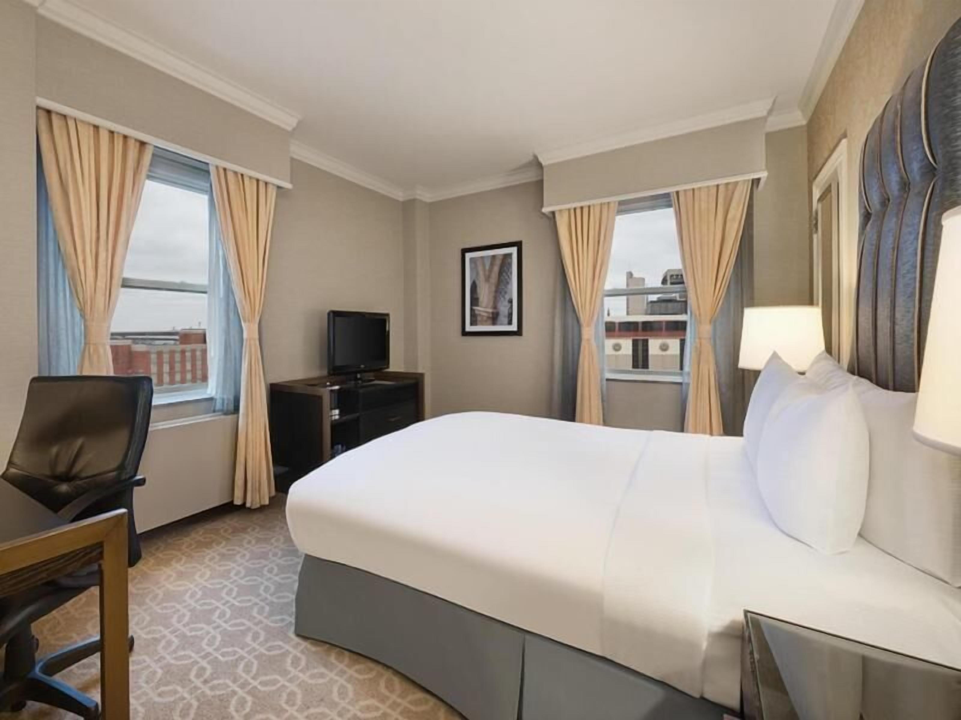 Premium bedding, pillowtop beds, in-room safe, desk