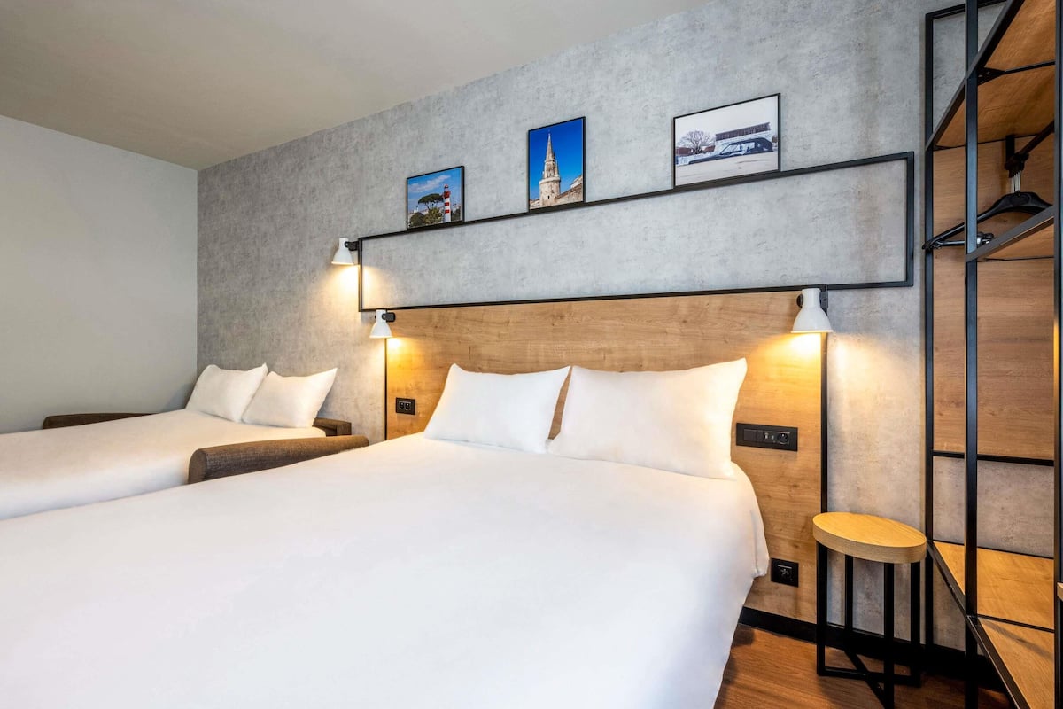 premium double room, 1 double bed with sofa bed | desk, laptop workspace, blackout curtains, soundproofing