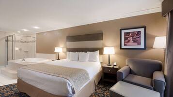 スタンダード ルーム キングベッド 1 台 禁煙 ジェットバス | デスク、ノートパソコン用作業スペース、遮光カーテン、防音設備