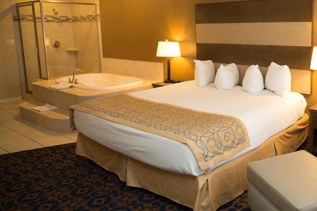 Desk, laptop workspace, blackout drapes, soundproofing