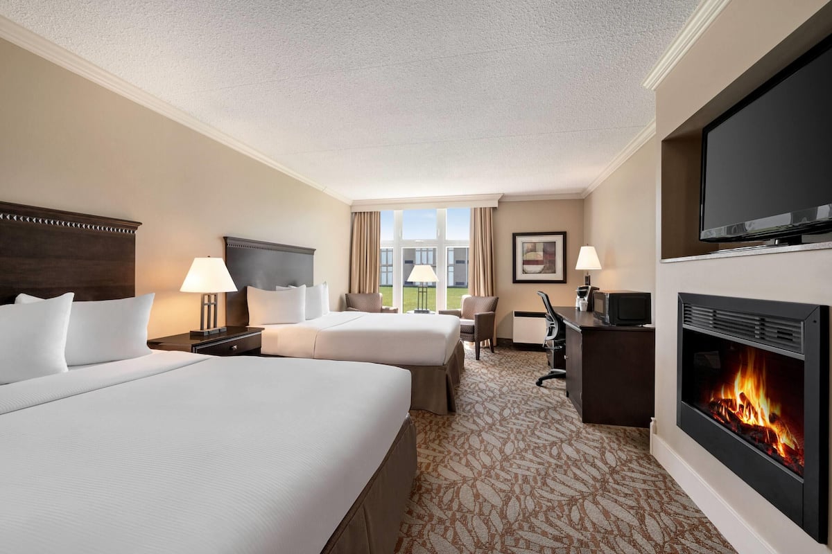 Executive Room, 2 Queen Beds, Non Smoking | Hypo-allergenic bedding, desk, blackout drapes, iron/ironing board
