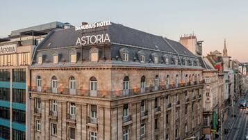 A historic building with the name "Astoria" prominently displayed on the facade.