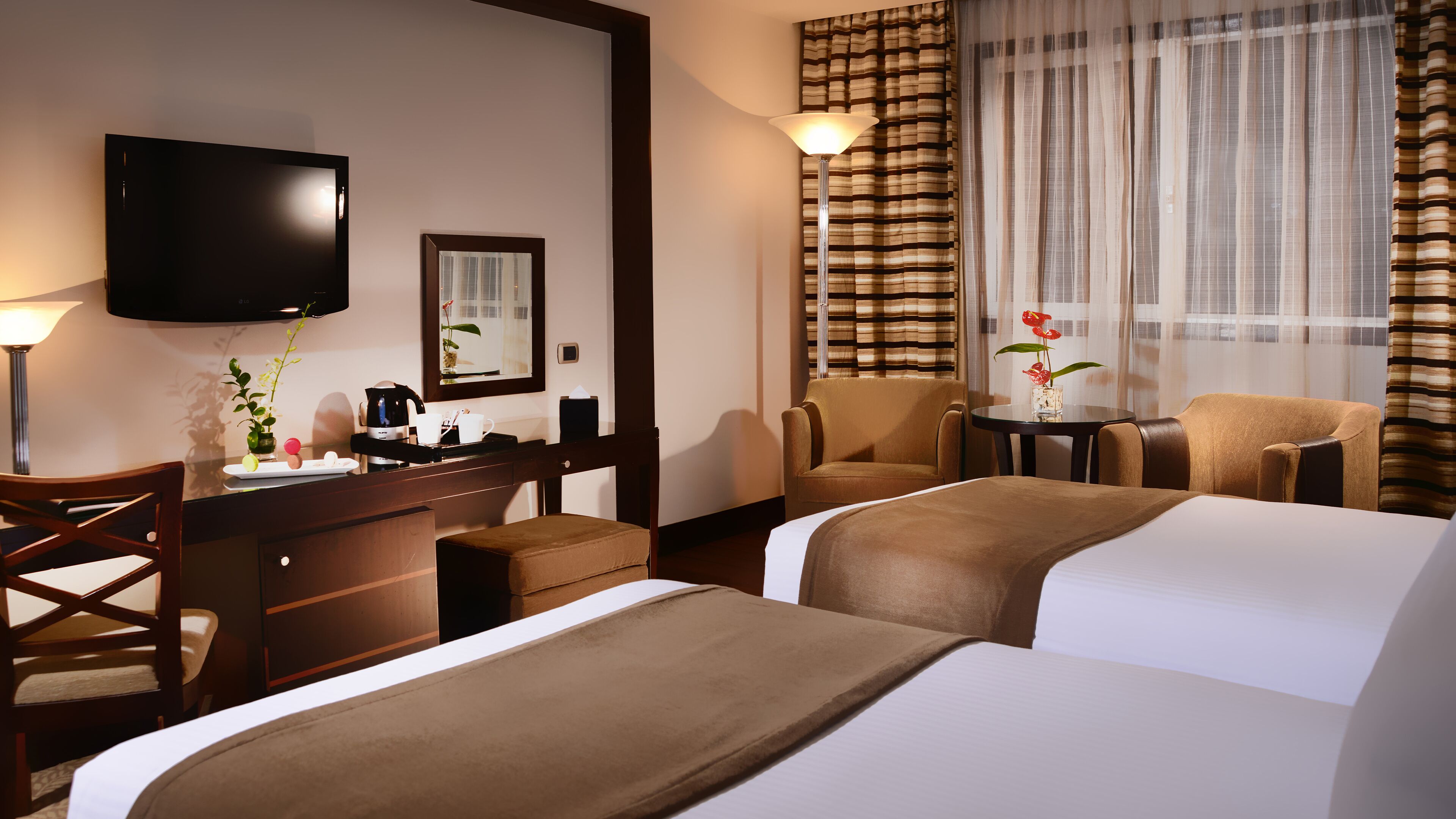 Superior Double or Twin Room | Select Comfort beds, minibar, in-room safe, desk
