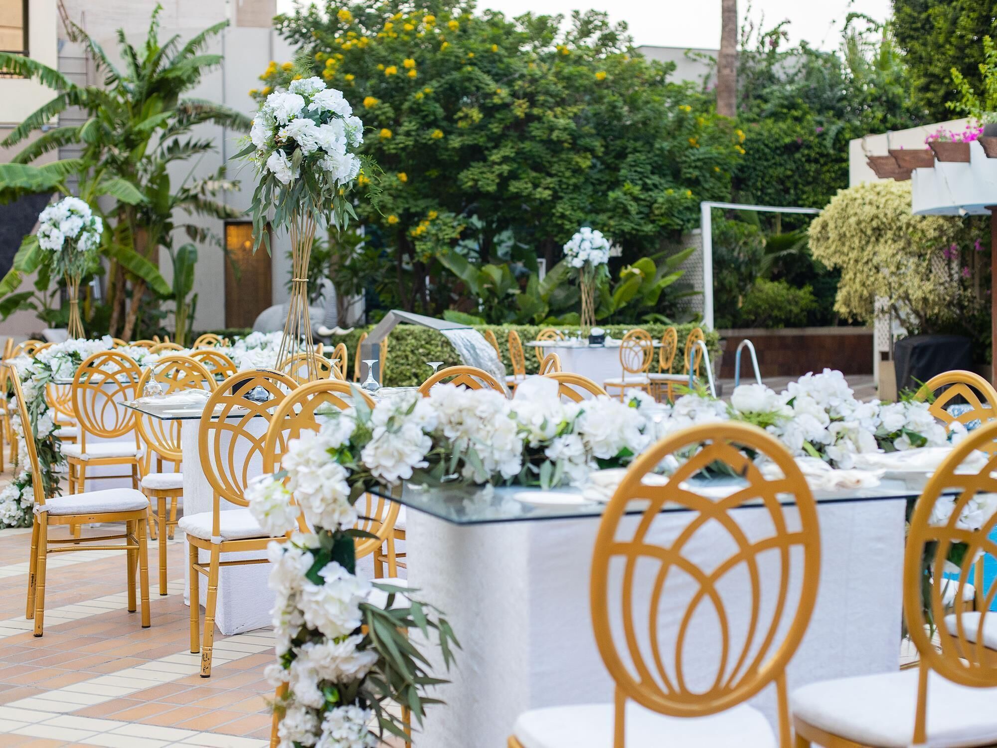 Outdoor wedding area
