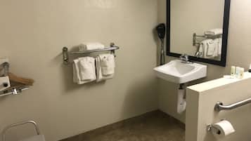 Standard Room, 1 King Bed, Accessible, Non Smoking (Roll-In Shower) | Bathroom sink