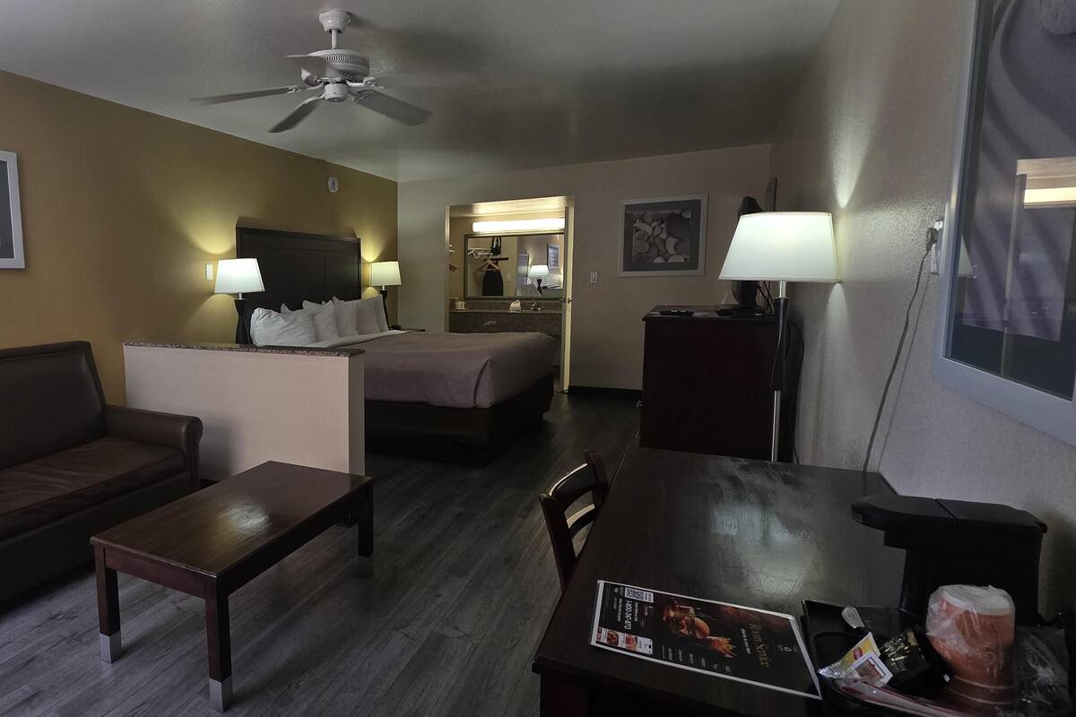 Standard Room, 1 King Bed, Non Smoking, Refrigerator & Microwave (with Sofabed) | Premium bedding, down comforters, desk, blackout drapes
