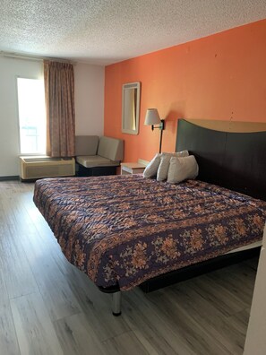 Blackout curtains, iron/ironing board, free WiFi, bed sheets